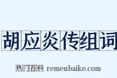 胡应炎传组词是什么意思的图片